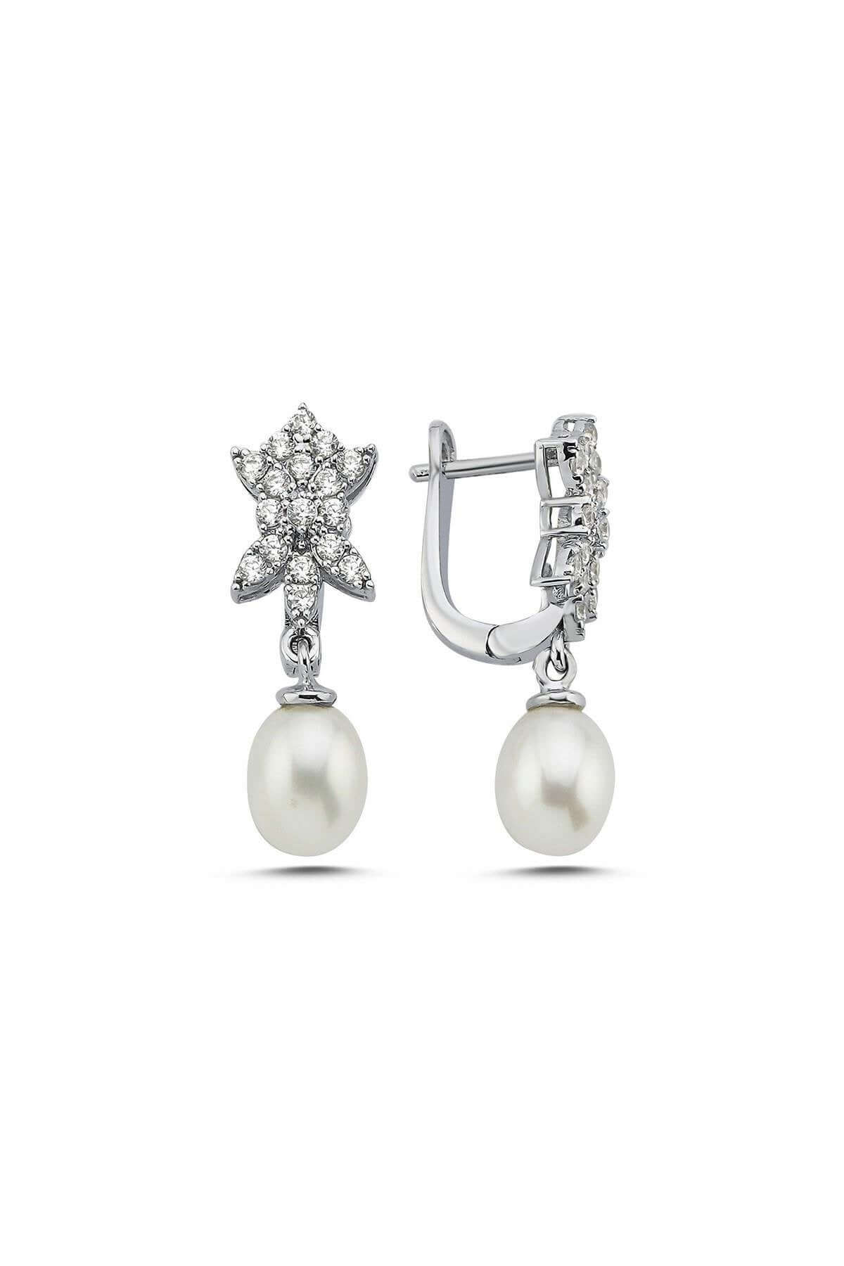Star Stone Natural Pearl Dangling Earring