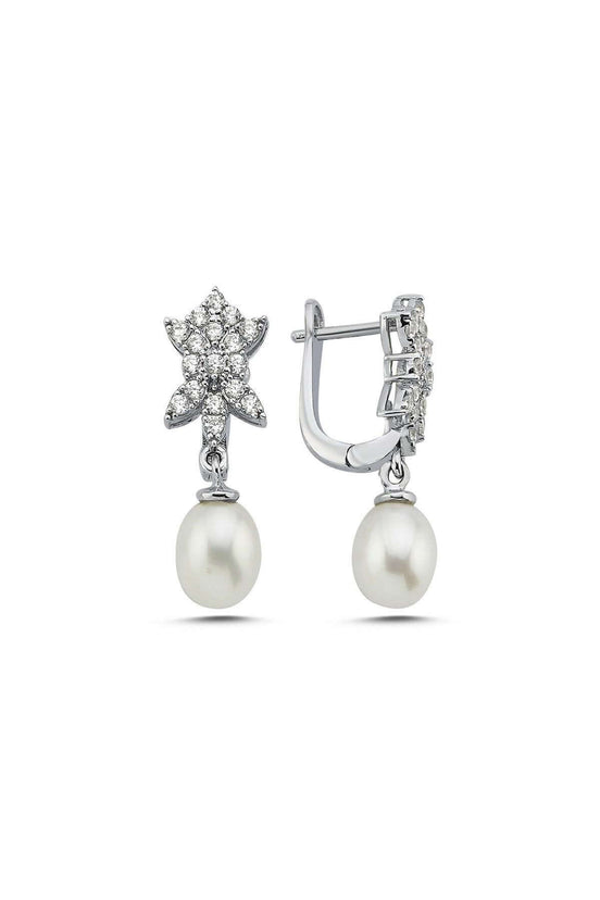 Star Stone Natural Pearl Dangling Earring