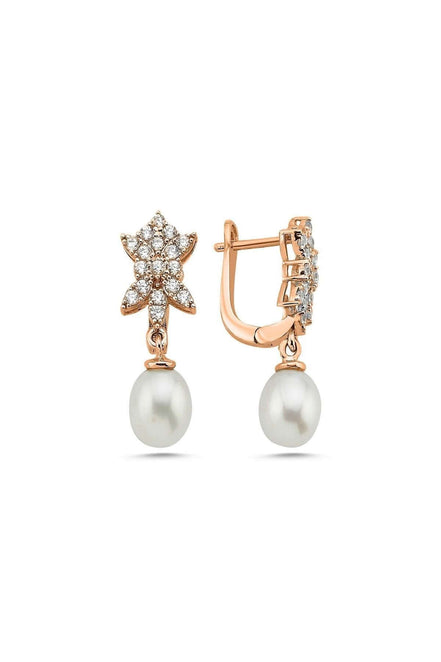 Star Stone Natural Pearl Dangling Earring