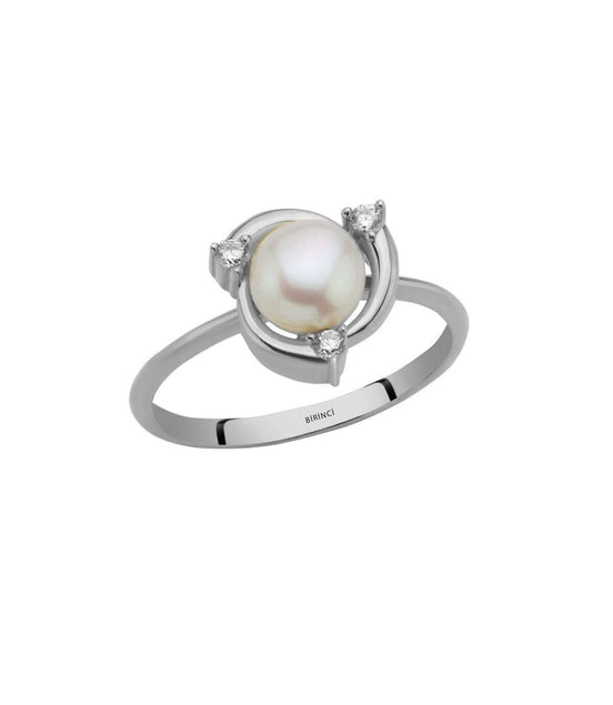 Zirkon Taşlı Doğal İnci Yüzük | | Birinci1926