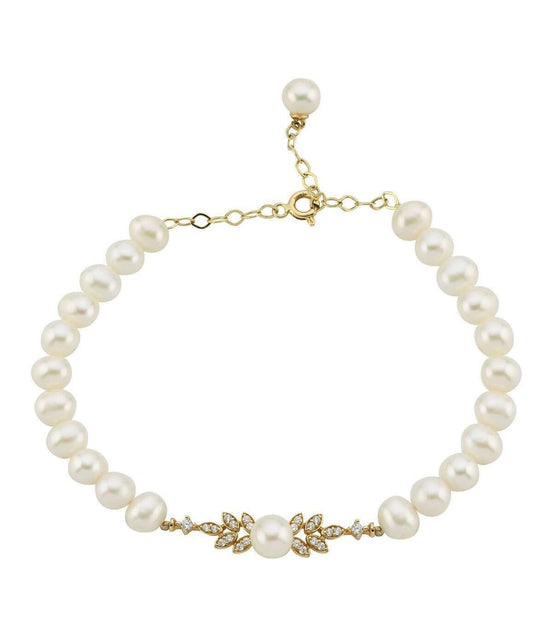 Zirkon Taşlı Doğal İnci Bileklik | | Birinci1926