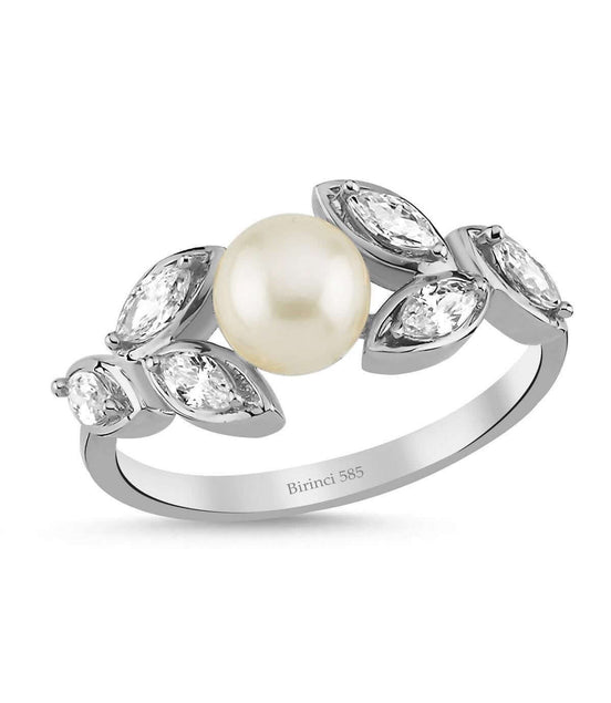 Zirkon Taşlı Doğal İnci Yüzük | | Birinci1926