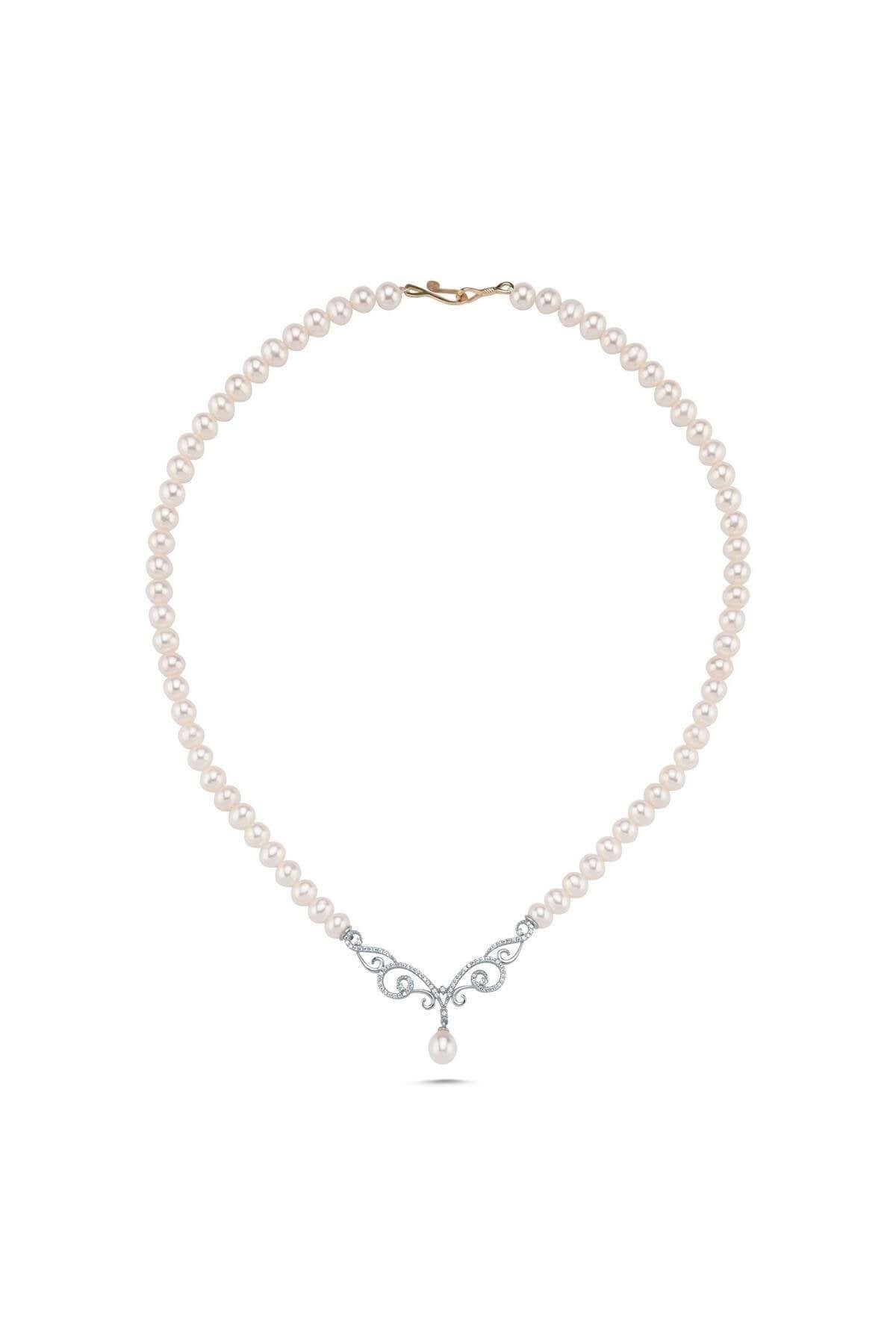 Zirkon Taşlı Doğal İnci Kolye | | Birinci1926