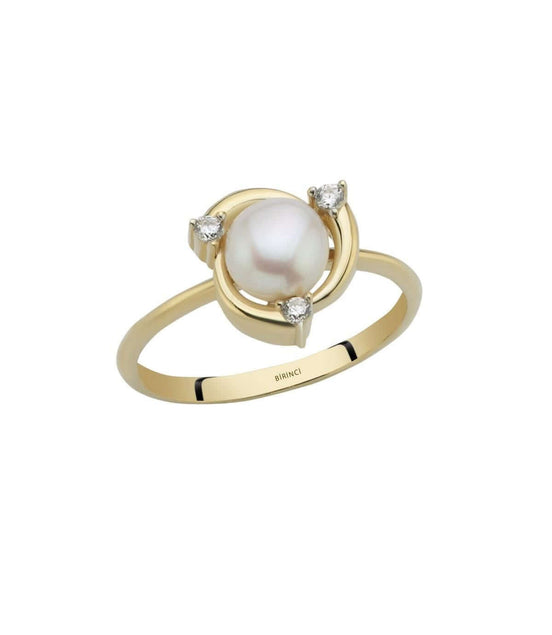 Zirkon Taşlı Doğal İnci Yüzük | | Birinci1926