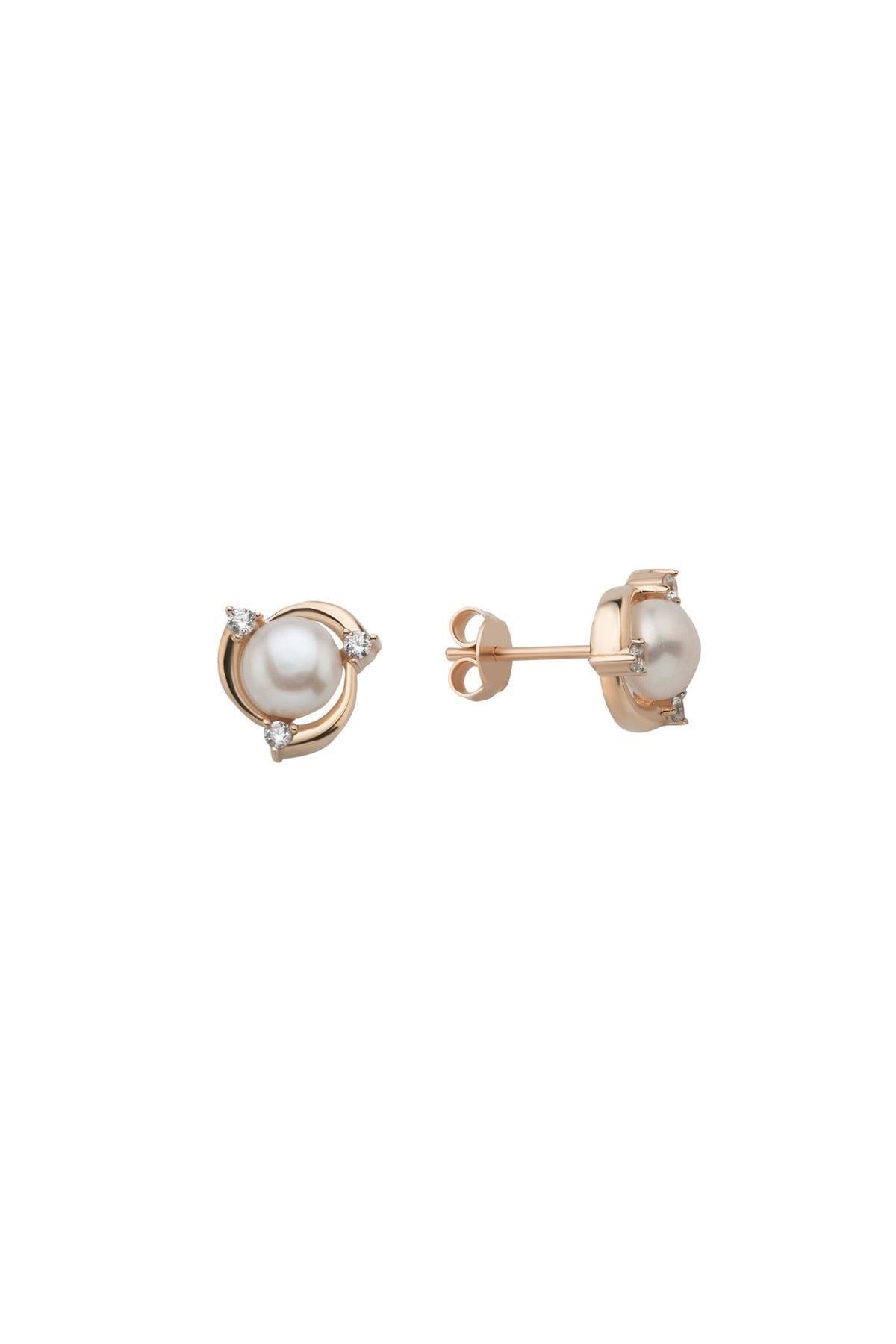 Zircon Stone Natural Pearl Earring