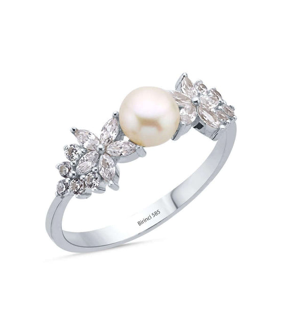 Zirkon Taşlı Doğal İnci Yüzük | | Birinci1926