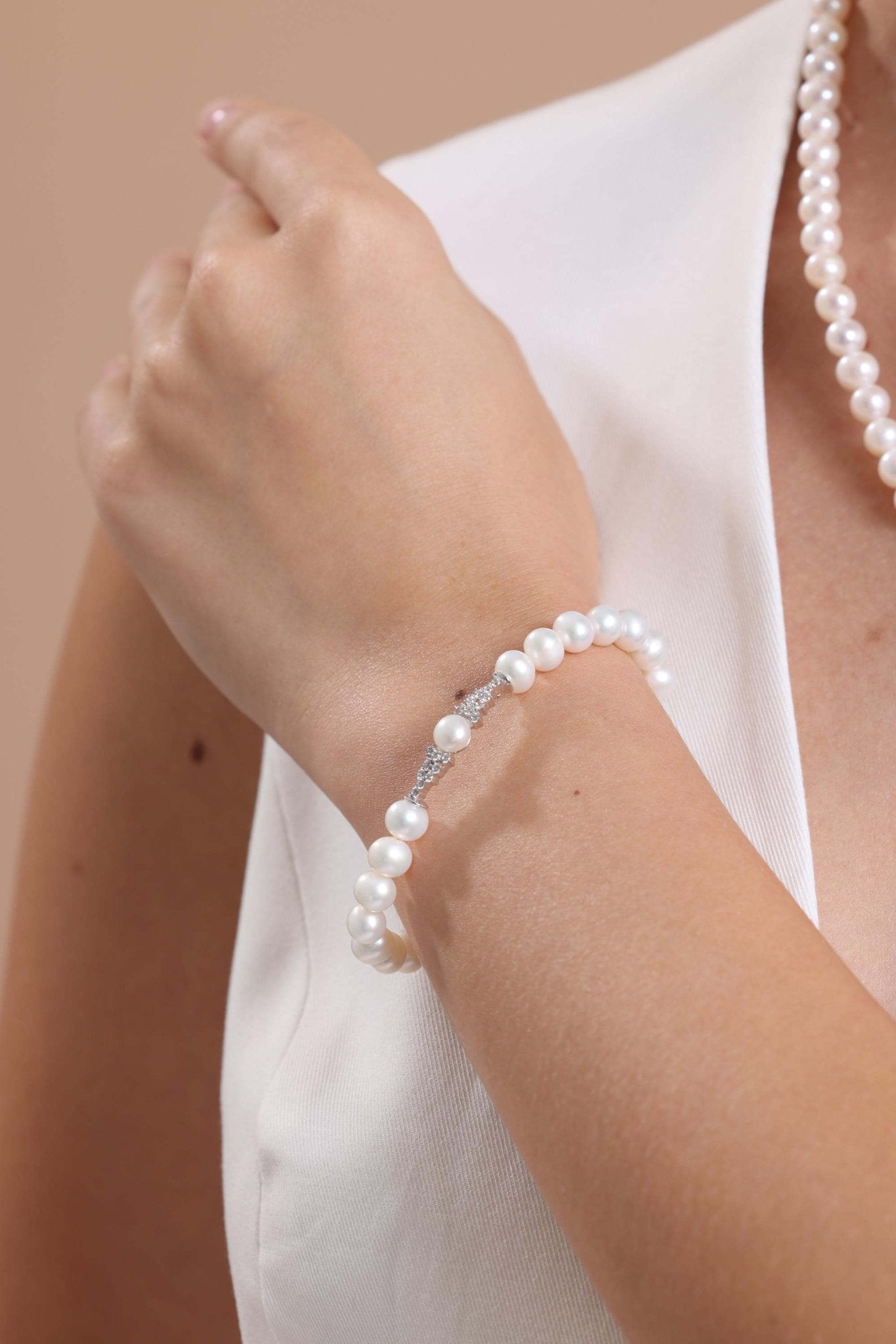 Zirkon Taşlı Doğal İnci Bileklik | | Birinci1926