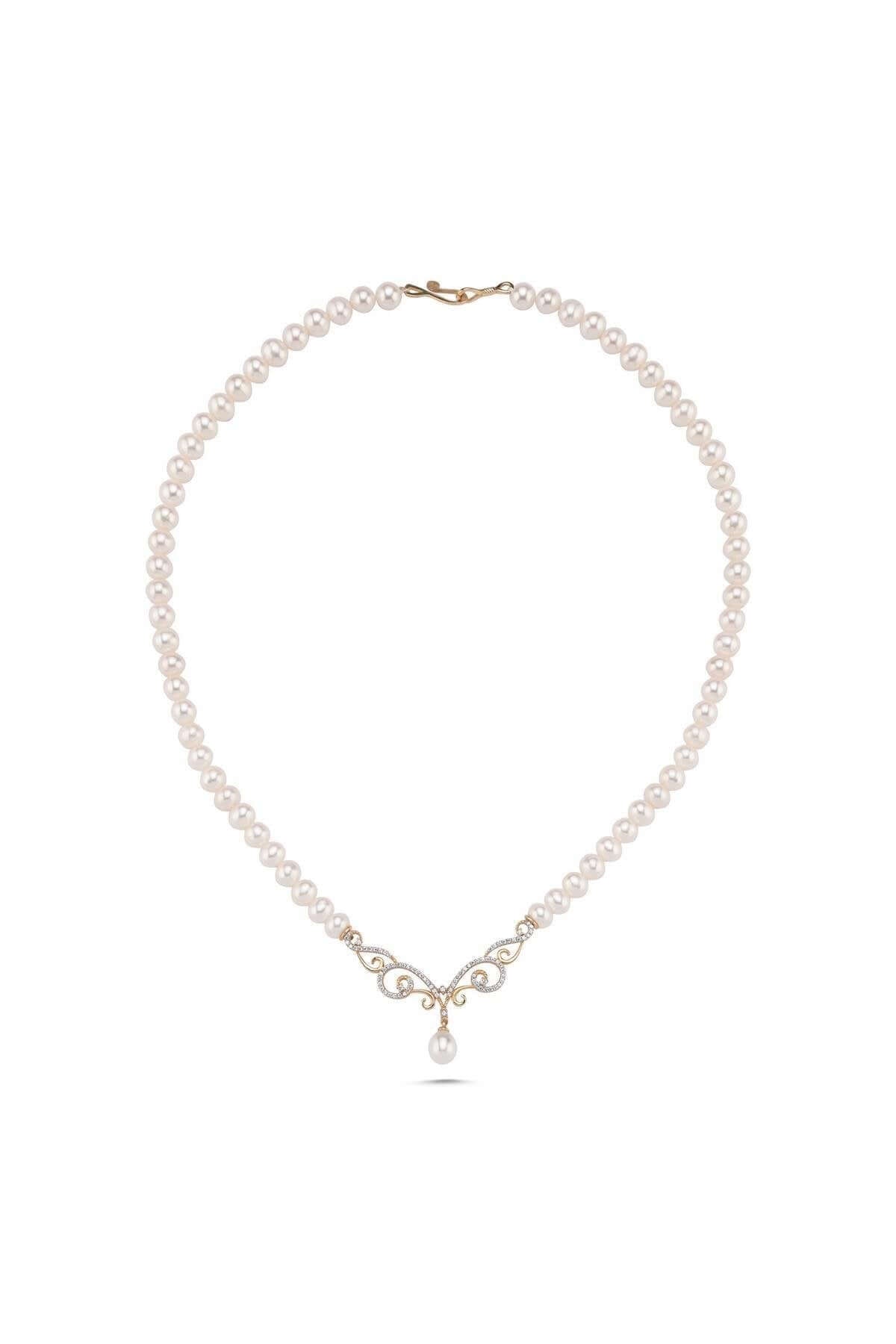 Zirkon Taşlı Doğal İnci Kolye | | Birinci1926