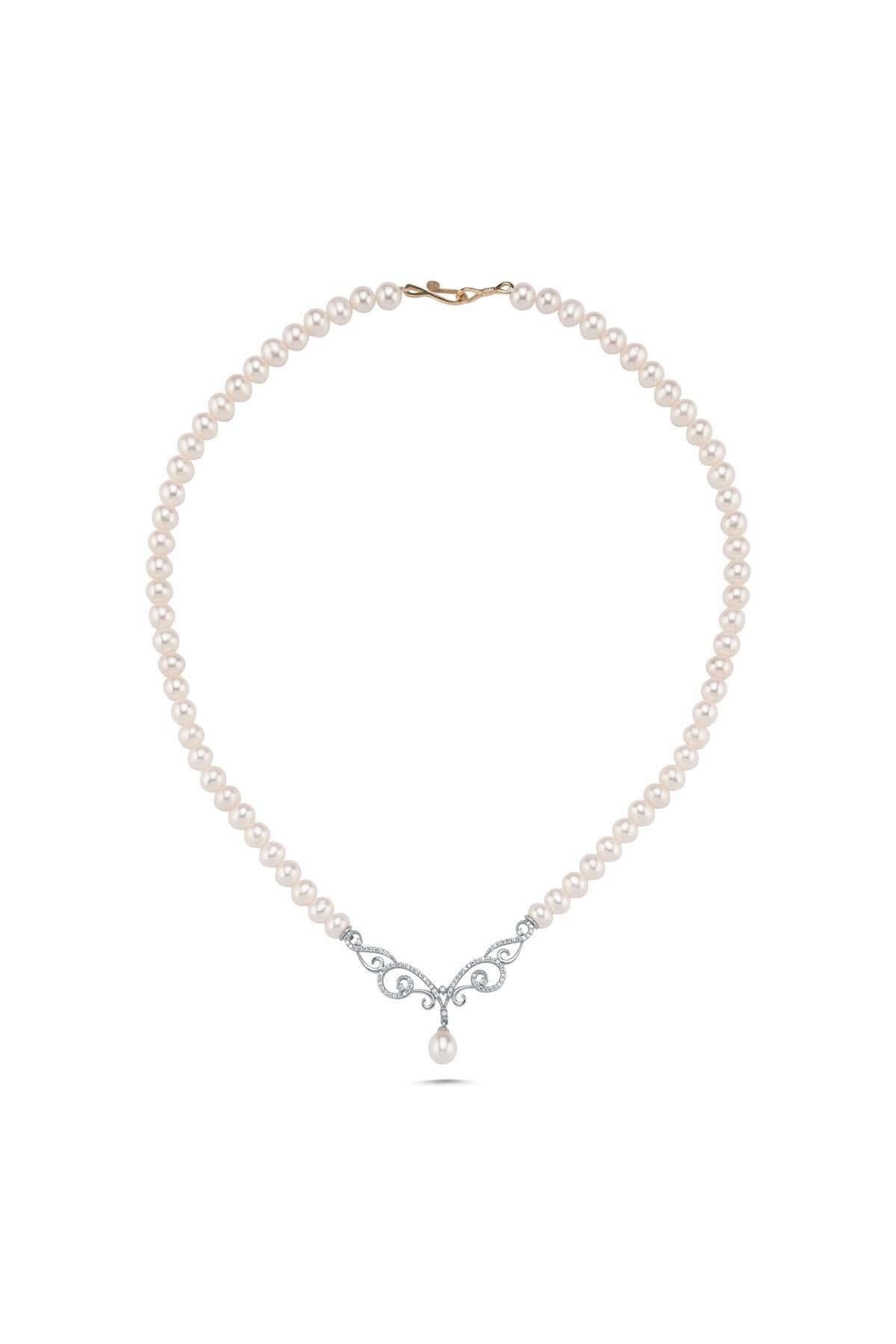 Zirkon Taşlı Doğal İnci Kolye | | Birinci1926