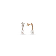 Zircon Stone Natural Pearl Earring
