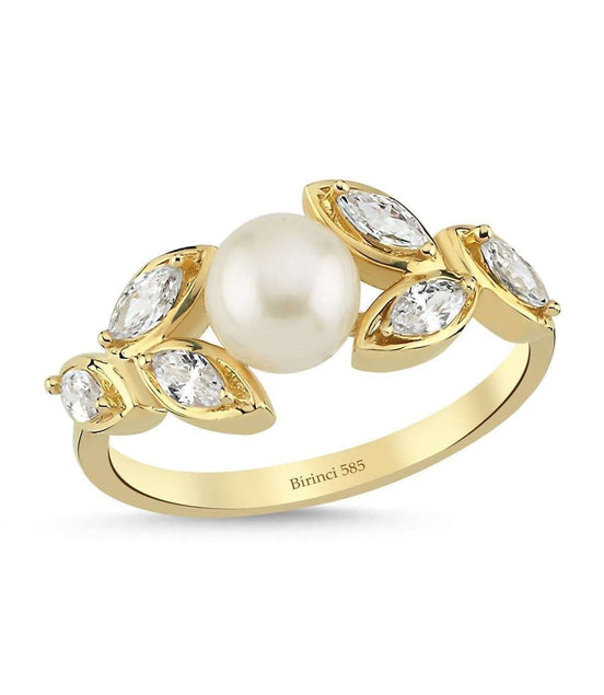 Zirkon Taşlı Doğal İnci Yüzük | | Birinci1926