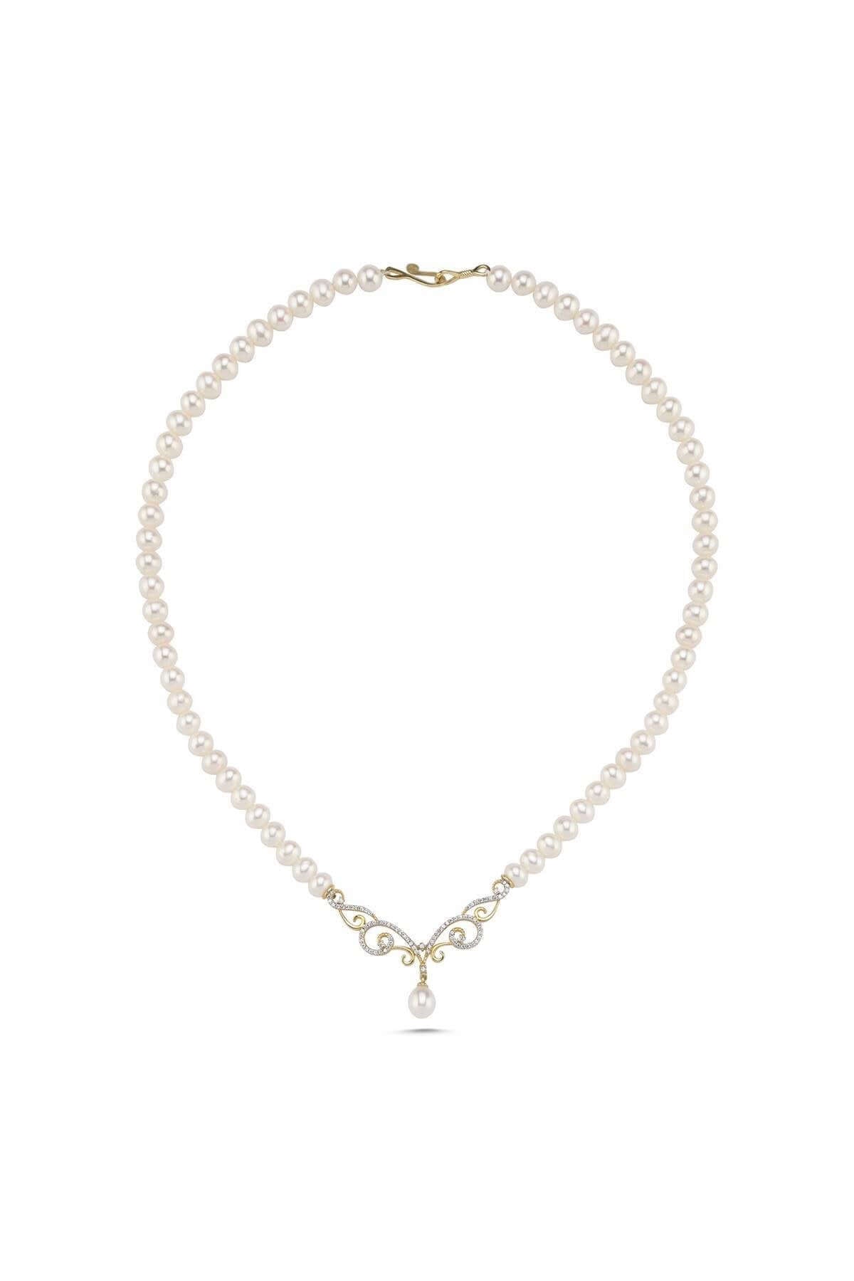 Zirkon Taşlı Doğal İnci Kolye | | Birinci1926