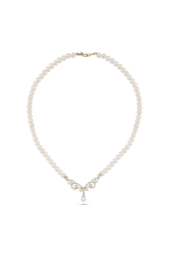 Zirkon Taşlı Doğal İnci Kolye | | Birinci1926