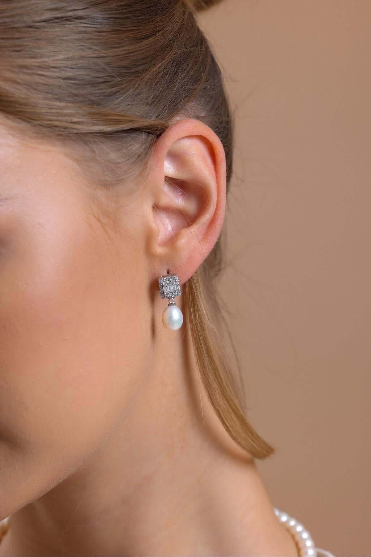 Baget Doğal İnci Sallantılı Küpe | | Birinci1926