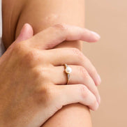 Baget Zirkon Taşlı Doğal İnci Yüzük | | Birinci1926