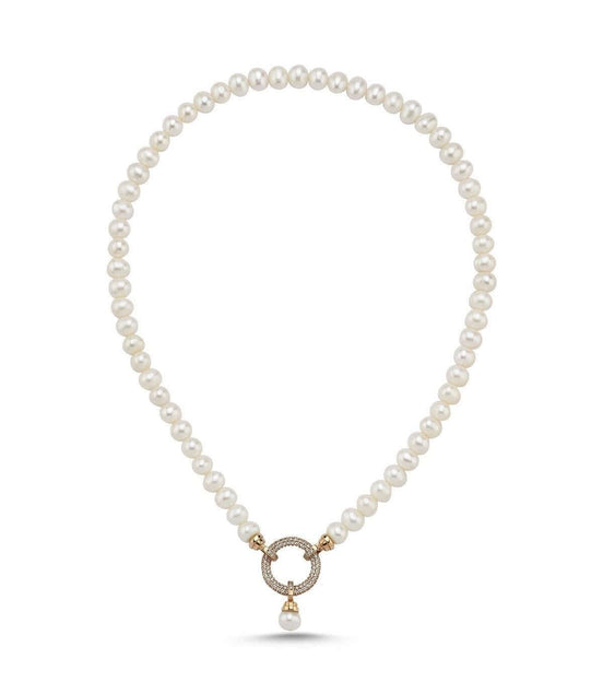 Halka Kilitli Doğal İnci Kolye | | Birinci1926