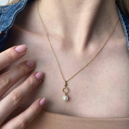 Hoop Fresh Water Natural Pearl Necklace