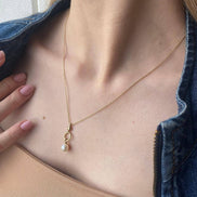 Hoop Fresh Water Natural Pearl Necklace