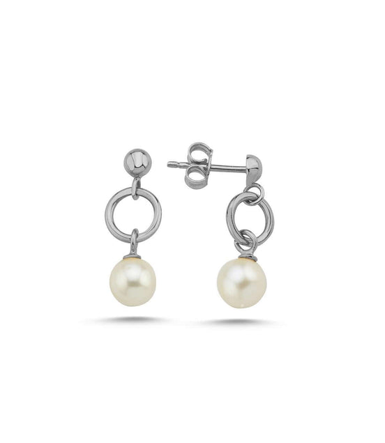 Cyclic Fresh Water Natural Pearl Earring