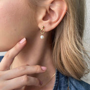 Cyclic Fresh Water Natural Pearl Earring