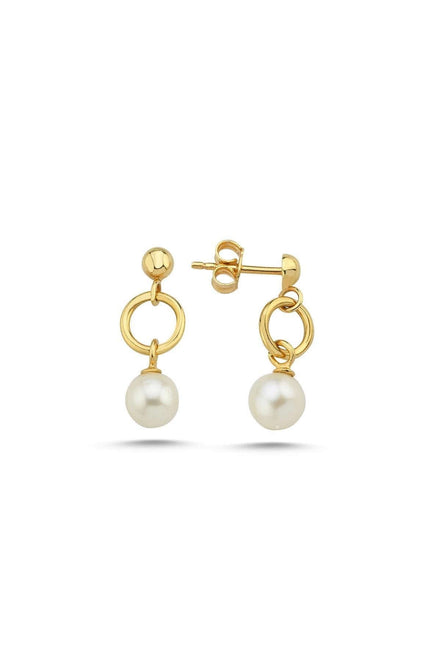 Cyclic Fresh Water Natural Pearl Earring