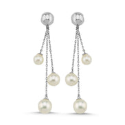 Small Cyclic Natural Pearl Dangling Earring