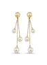 Small Cyclic Natural Pearl Dangling Earring