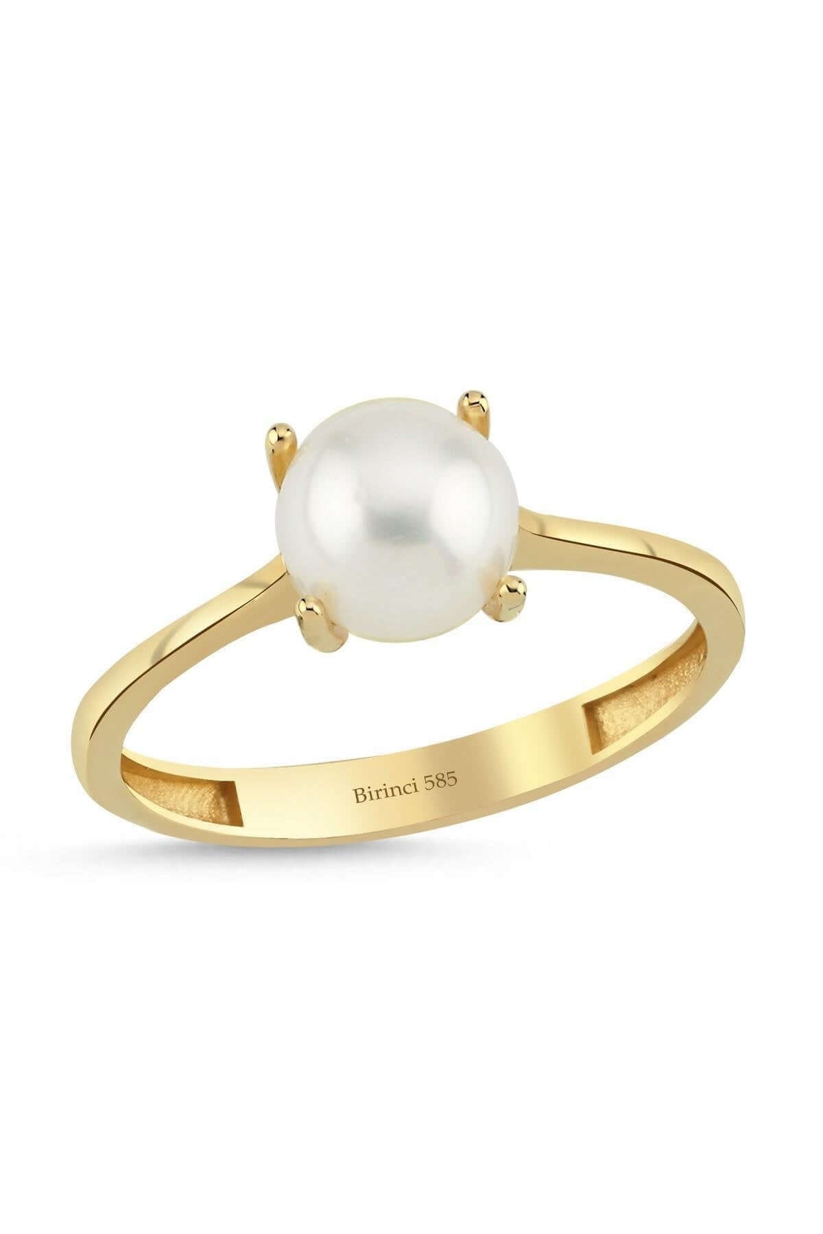 Large Doğal İnci Tek Taş Modelli Yüzük | | Birinci1926