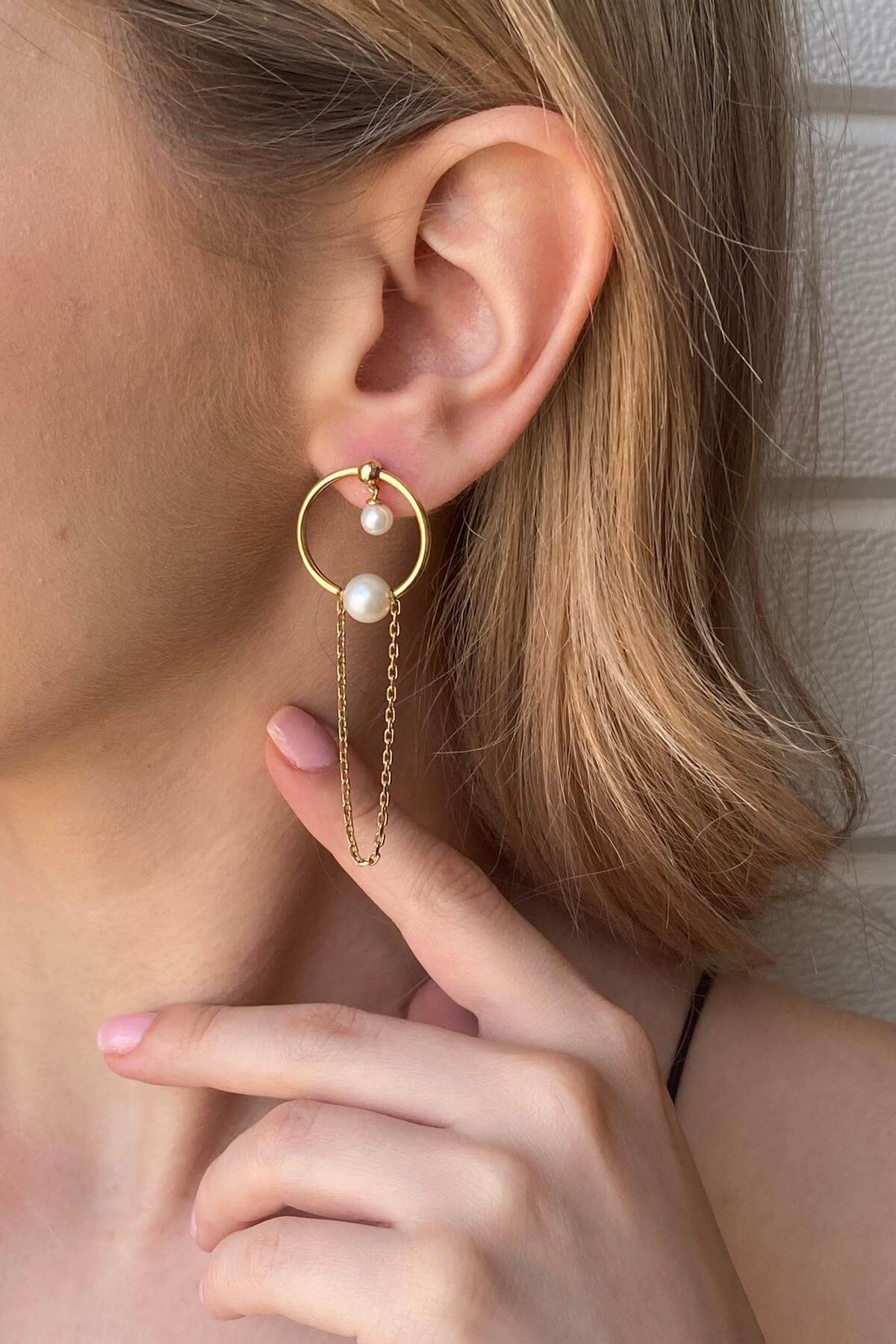 Fresh Water Natural Pearl Rocking Earring