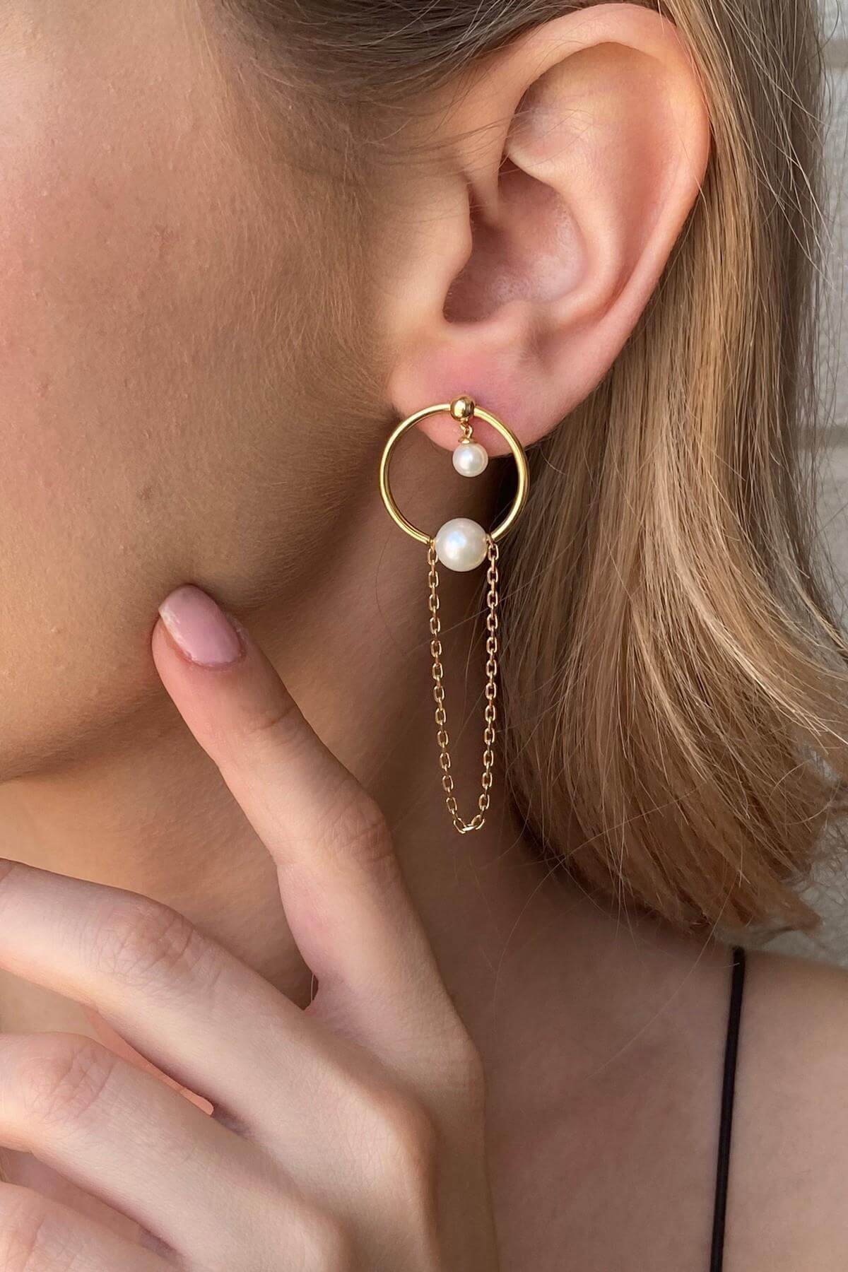 Fresh Water Natural Pearl Rocking Earring