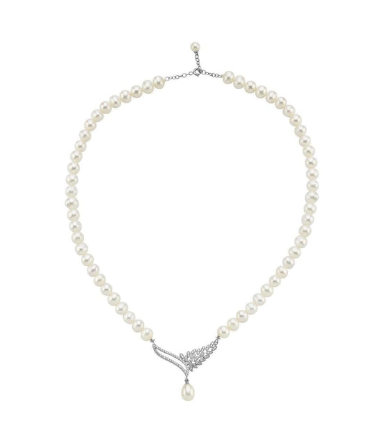 Yaprak Taşlı Doğal İnci Kolye | | Birinci1926