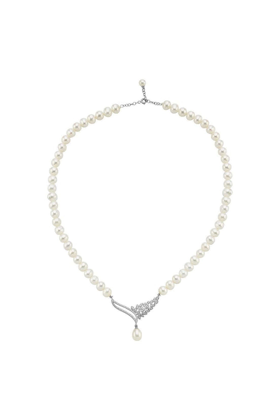 Yaprak Taşlı Doğal İnci Kolye | | Birinci1926