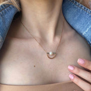 Half Daire Fresh Water Natural Pearl Necklace