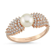 Zircon Stone Natural Pearl Ring