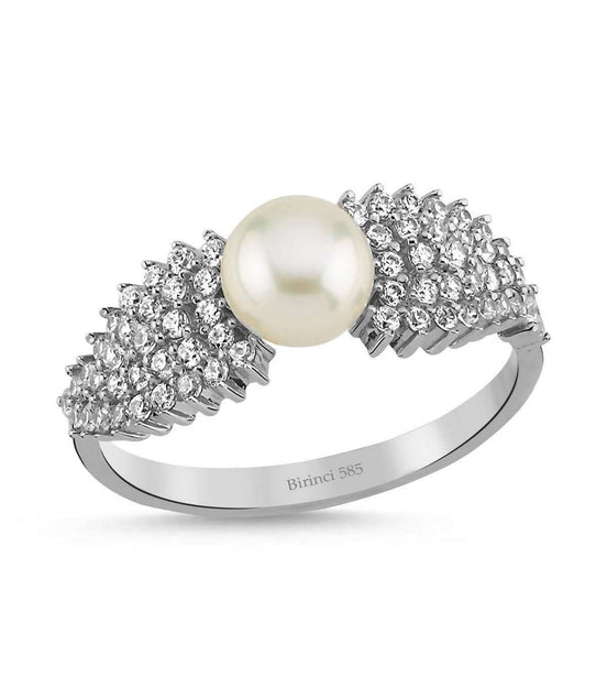 Zirkon Taşlı Doğal İnci Yüzük | | Birinci1926