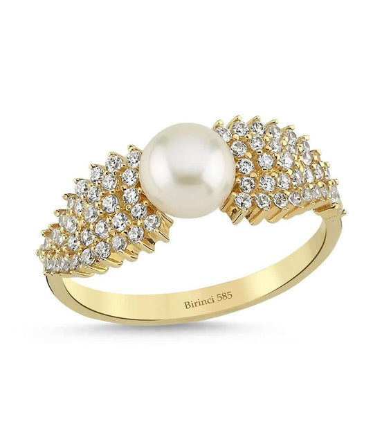 Zirkon Taşlı Doğal İnci Yüzük | | Birinci1926