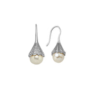 Lightbulb Design Natural Pearl Earring