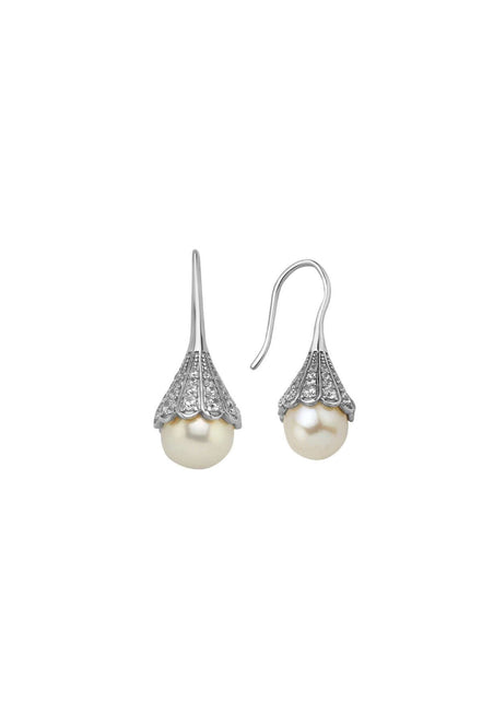 Lightbulb Design Natural Pearl Earring