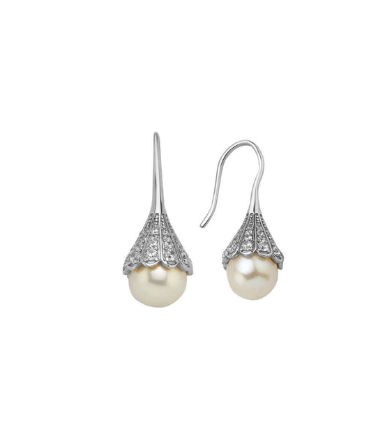 Lightbulb Design Natural Pearl Earring