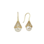 Lightbulb Design Natural Pearl Earring