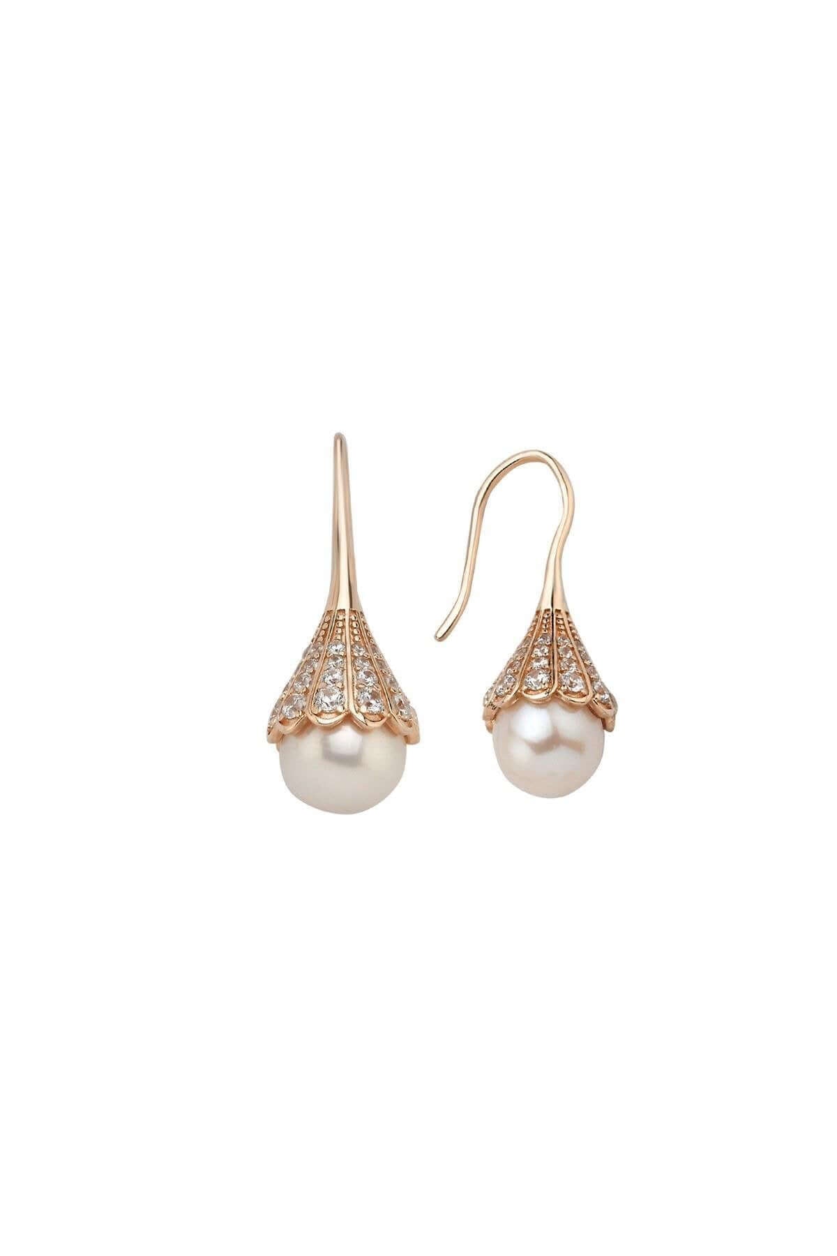 Lightbulb Design Natural Pearl Earring