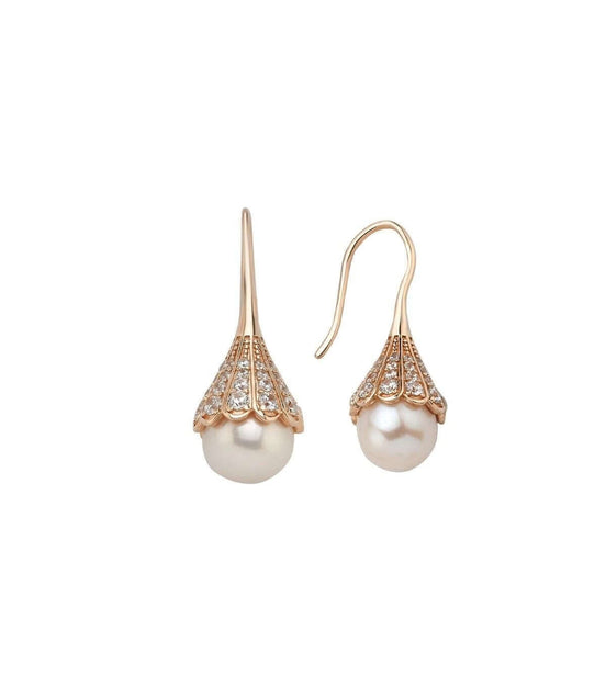 Lightbulb Design Natural Pearl Earring