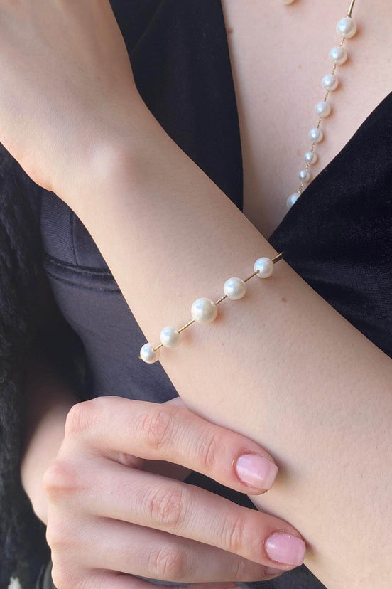 Five Natural Pearl Bracelet