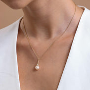 Twisted Zircon Stone Natural Pearl Earring Necklace Ring Triple Set