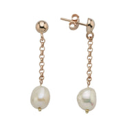 Natural Baroque Pearl Chain Earring
