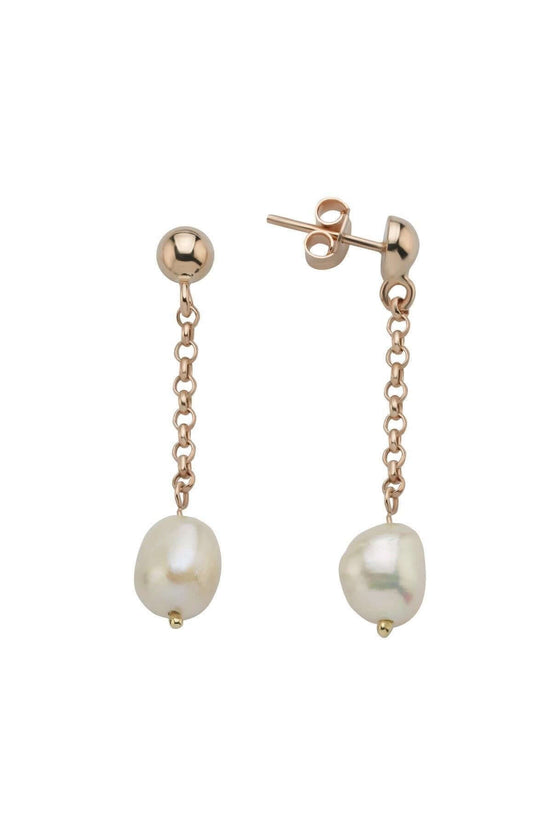 Natural Baroque Pearl Chain Earring