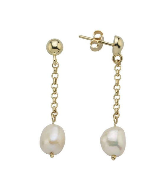 Doğal Barok İncili Zincir Küpe | | Birinci1926