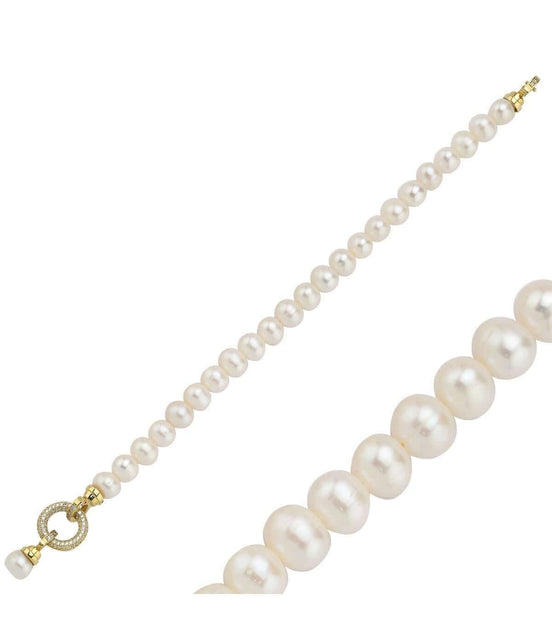 Halka Kilitli Doğal İnci Bileklik | | Birinci1926