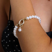 Halka Kilitli Doğal İnci Bileklik | | Birinci1926