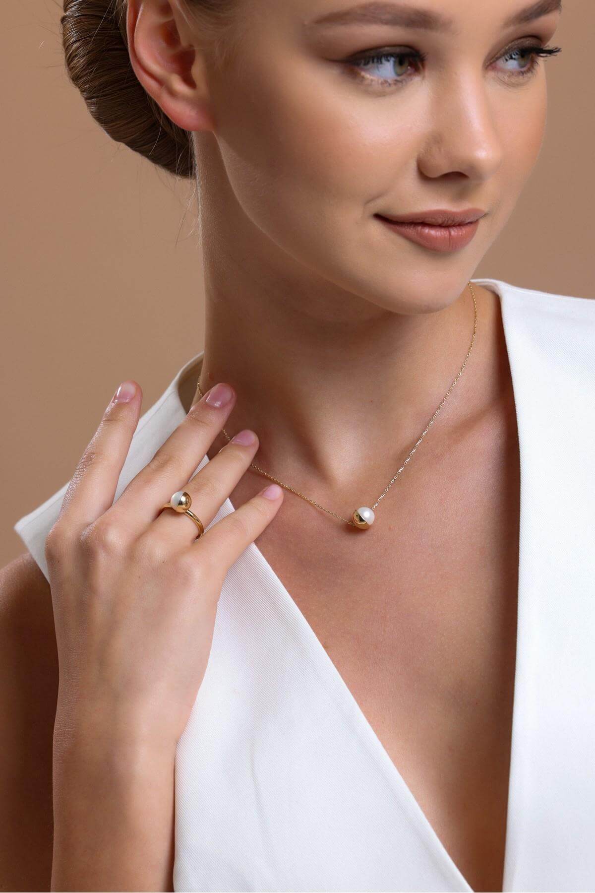 Shelled Natural Pearl Necklace